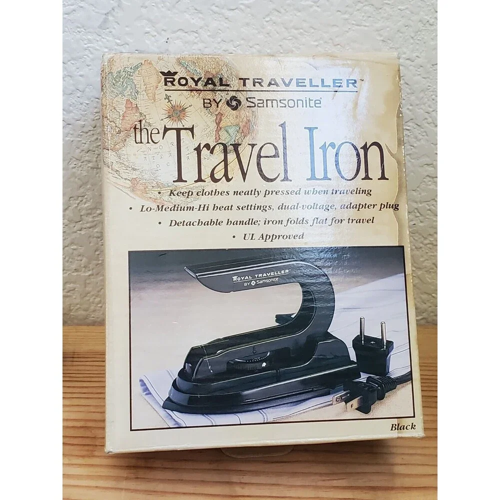 Samsonite Travel Iron RT-14 Royal Traveller Folding Dual Voltage New Open Box